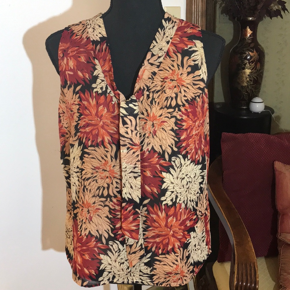 Fall flowered blouse